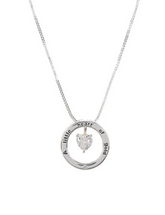 Equilibrium Heart of Gold Message Ring Necklace